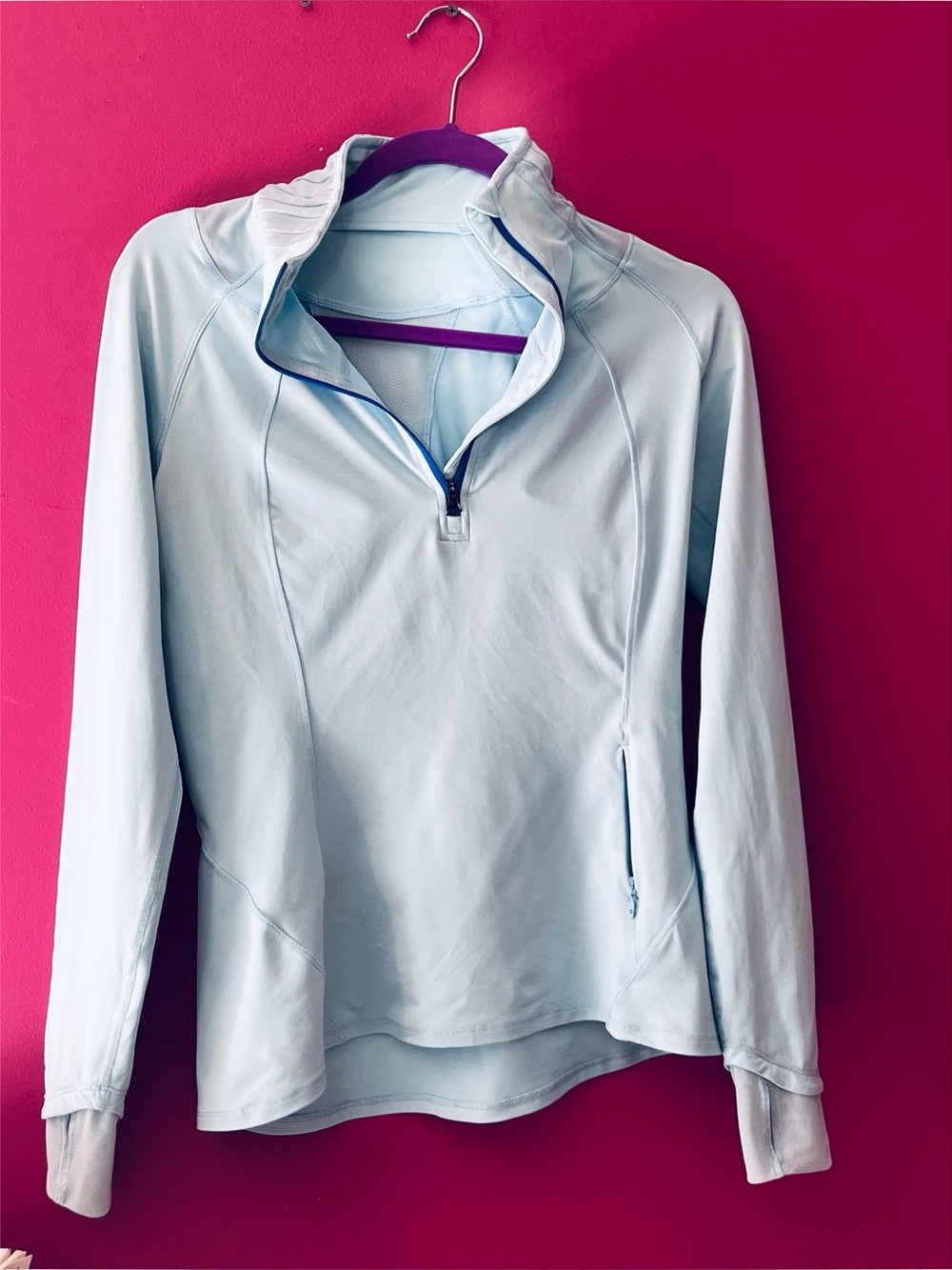 Lululemon Go The Distance 1/2 Zip - Caspian Blue
